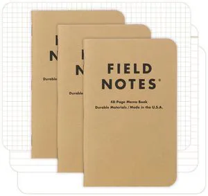 Original Kraft 3-Pack - Mixed Paper (1 Graph/Grid, 1 Ruled/Lined, 1 Plain/Blank) Memo Books - 48 Page Pocket Notebooks - 3.5" x 5.5" Original Kraft 3-Pack - Mixed Paper (1 Graph/Grid, 1 Ruled/Lined, 1 Plain/Blank) Memo Books - 48 Page Pocket Notebooks - 3.5" x 5.5"