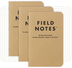 Original Kraft 3-Pack - Graph Paper Memo Books - Grid Paper 48 Page Pocket Notebooks - 3.5" x 5.5" Original Kraft 3-Pack - Graph Paper Memo Books - Grid Paper 48 Page Pocket Notebooks - 3.5" x 5.5"