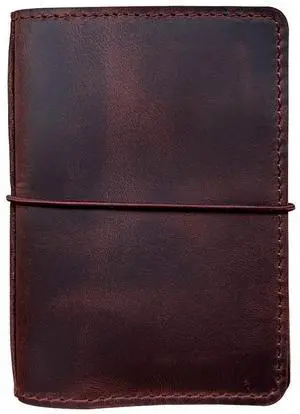 Travelers Notebook Cover with Inner Pockets, Card Slots and Pen Holder, A6 Size, Dark Brown Travelers Notebook Cover with Inner Pockets, Card Slots and Pen Holder, A6 Size, Dark Brown