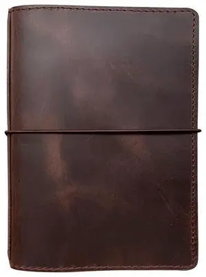 Travelers Notebook Cover with Inner Pockets, Card Slots and Pen Holder, B6 Size, Dark Brown Travelers Notebook Cover with Inner Pockets, Card Slots and Pen Holder, B6 Size, Dark Brown