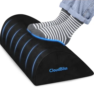 Foot Rest for Under Desk at Work, Foot Stool for Office, Black, Long Soft Foam, Washable & Removable Cover, for office, home and car, Anti-silp Bottom, Ergonomic Design Foot Rest for Under Desk at Work, Foot Stool for Office, Black, Long Soft Foam, Washable & Removable Cover, for office, home and car, Anti-silp Bottom, Ergonomic Design