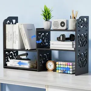 Adjustable Desktop Shelf Organizer, 3-Tier Desk Shelf, Black Pattern Expandable Width Design, 3-Tier Storage, Cloud Pattern Style, Lightweight PVC Build, Ideal for Office & Dorm Adjustable Desktop Shelf Organizer, 3-Tier Desk Shelf, Black Pattern Expandable Width Design, 3-Tier Storage, Cloud Pattern Style, Lightweight PVC Build, Ideal for Office & Dorm