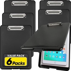 6 Pack Clipboard with Storage, High Capacity Storage Clipboard 8.5 x 11 with Pen Holder, Letter / A4 Size, Inner Plastic Folder Attached for Teacher Office Home, Size 13.4 x 9.4 x 0.9 in 6 Pack Clipboard with Storage, High Capacity Storage Clipboard 8.5 x 11 with Pen Holder, Letter / A4 Size, Inner Plastic Folder Attached for Teacher Office Home, Size 13.4 x 9.4 x 0.9 in