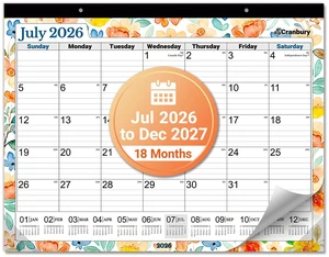 2026-2027 Desk Calendar 22x17, 18-Month Monthly Planner Large 22x17 monthly layout offers ample writing space for appointments, deadlines, reminders, and events 2026-2027 Desk Calendar 22x17, 18-Month Monthly Planner Large 22x17 monthly layout offers ample writing space for appointments, deadlines, reminders, and events