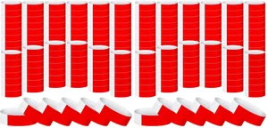 2400 Pack Paper Wristbands,Red 2400 Pack Paper Wristbands,Red
