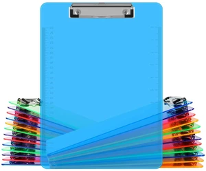 Clipboards, 25 Pack Plastic Office Clipboards, Assorted Transparent Color Plastic Clip,Letter Clipboards, 25 Pack Plastic Office Clipboards, Assorted Transparent Color Plastic Clip,Letter
