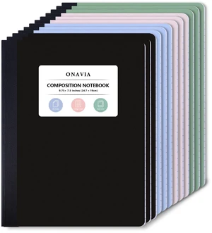Plastic Composition Notebook College Ruled Bulk, 160 Pages, Assorted 80 Sheets, 9.75 x 7.5 in, 12 Pack Poly Cover Notebook, Waterproof, Durable, Sewn Binding, Notebooks for School Plastic Composition Notebook College Ruled Bulk, 160 Pages, Assorted 80 Sheets, 9.75 x 7.5 in, 12 Pack Poly Cover Notebook, Waterproof, Durable, Sewn Binding, Notebooks for School