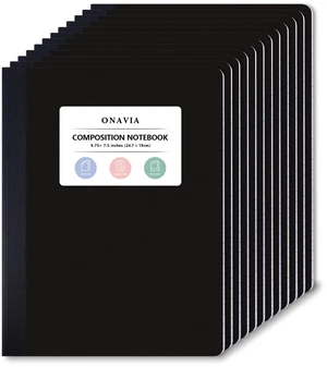 Plastic Composition Notebook College Ruled Bulk, 160 Pages 80 Sheets, 9.75 x 7.5 in, Poly Cover Notebook, Waterproof, Durable, Sewn Binding, Notebooks for School Plastic Composition Notebook College Ruled Bulk, 160 Pages 80 Sheets, 9.75 x 7.5 in, Poly Cover Notebook, Waterproof, Durable, Sewn Binding, Notebooks for School