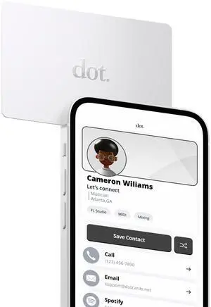 Card - Digital Business Card - Tap Compatible with iPhone & Android (White) Card - Digital Business Card - Tap Compatible with iPhone & Android (White)