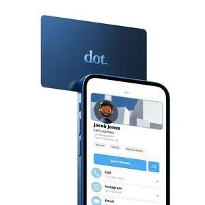 Card - Digital Business Card - Tap Compatible with iPhone & Android (Blue) Card - Digital Business Card - Tap Compatible with iPhone & Android (Blue)
