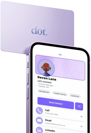 Card - Digital Business Card - Tap Compatible with iPhone & Android (Purple) Card - Digital Business Card - Tap Compatible with iPhone & Android (Purple)