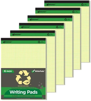 Graph Paper Legal Pads Writing Pads Recycled Paper 8.5"x11.75" Quad Ruled 4x4 Perforated 50 sheets/pad Grid Paper Yellow Notepads Writing Tablet For Office Supplies (Canary 6pad, 8.5x11.75'') Graph Paper Legal Pads Writing Pads Recycled Paper 8.5"x11.75" Quad Ruled 4x4 Perforated 50 sheets/pad Grid Paper Yellow Notepads Writing Tablet For Office Supplies (Canary 6pad, 8.5x11.75'')