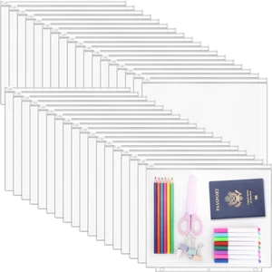 36 Pack Letter Size Binder Pockets for 3-Ring Binder Zipper Pouch Waterproof PVC Document Organizer 3-Hole Loose Leaf Folders File Sleeves Storage Bags Side Loading for Business Office Supplies 36 Pack Letter Size Binder Pockets for 3-Ring Binder Zipper Pouch Waterproof PVC Document Organizer 3-Hole Loose Leaf Folders File Sleeves Storage Bags Side Loading for Business Office Supplies