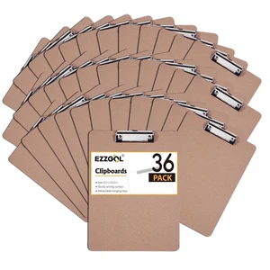 Clipboards Bulk, 36 Pack Letter Size Wood Clipboards, Low Profile Clip, Recycled Hardboard Clipboard with Hang for School Classroom Home Clipboards Bulk, 36 Pack Letter Size Wood Clipboards, Low Profile Clip, Recycled Hardboard Clipboard with Hang for School Classroom Home