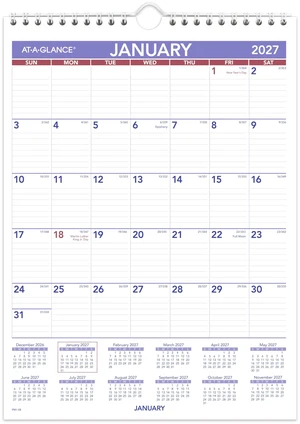 2027 Wall Calendar, Monthly, 8" x 11" Planner, Ruled Daily Blocks (PM12827) 2027 Wall Calendar, Monthly, 8" x 11" Planner, Ruled Daily Blocks (PM12827)