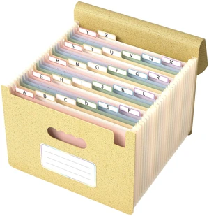 Accordion File Organizer, 26 Pockets File Folders, Dusty Butter Monthly Bill Receipt Documents Organizer, A-Z Colorful Tabs, Letter/A4 Size for Classroom Office Organization Home Hospital Accordion File Organizer, 26 Pockets File Folders, Dusty Butter Monthly Bill Receipt Documents Organizer, A-Z Colorful Tabs, Letter/A4 Size for Classroom Office Organization Home Hospital