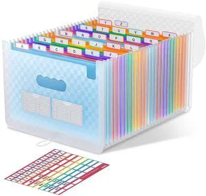 Accordion File Organizer, 26 Pockets Expanding File Folders, Blue Monthly Bill Receipt Documents Organizer, A-Z Colorful Tabs, Letter/A4 Size for Classroom Office Organization Home Hospital Accordion File Organizer, 26 Pockets Expanding File Folders, Blue Monthly Bill Receipt Documents Organizer, A-Z Colorful Tabs, Letter/A4 Size for Classroom Office Organization Home Hospital