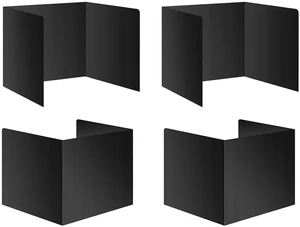 Black 4-Pack Desk Dividers for Students, Waterproof Durable Plastic Study Carrel Dividers, Easy to Clean, Privacy Classroom Shield Folder Boards for Student Desk Black 4-Pack Desk Dividers for Students, Waterproof Durable Plastic Study Carrel Dividers, Easy to Clean, Privacy Classroom Shield Folder Boards for Student Desk