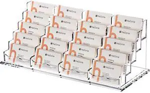 Business Card Holder for Desk Multiple Cards Display Stand Rack for Women and Men Clear Acrylic Card Organizer 20 Slot 5 Tier Large Capacity-Holds 1000 Cards -1 Pack (20 Cell H) Business Card Holder for Desk Multiple Cards Display Stand Rack for Women and Men Clear Acrylic Card Organizer 20 Slot 5 Tier Large Capacity-Holds 1000 Cards -1 Pack (20 Cell H)
