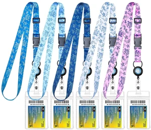 Cruise Lanyard, Retractable Lanyard with ID Badge Holder, 5 Pack adjustable strap, detachable buckle, retractable reel, Waterproof ID holder, secure card access for cruises & travel Cruise Lanyard, Retractable Lanyard with ID Badge Holder, 5 Pack adjustable strap, detachable buckle, retractable reel, Waterproof ID holder, secure card access for cruises & travel