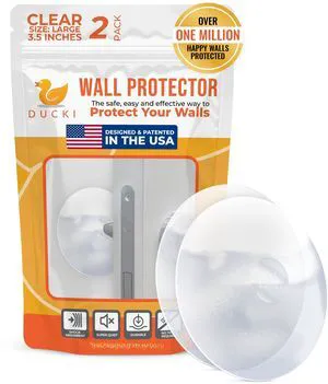 Door Stoppers Wall Protector 3.5", Reusable & Self Adhesive - 2 Pack Clear Discreet Home Door Knob Wall Protector, Door Bumper with Adhesive - Rubber Door Stops, Shock Absorbent Door Handle Stopper Door Stoppers Wall Protector 3.5", Reusable & Self Adhesive - 2 Pack Clear Discreet Home Door Knob Wall Protector, Door Bumper with Adhesive - Rubber Door Stops, Shock Absorbent Door Handle Stopper
