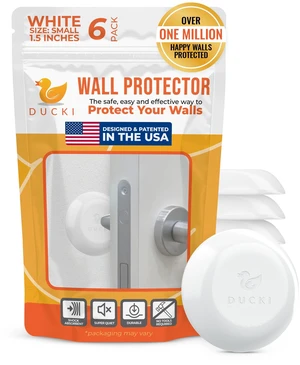 Door Stoppers Wall Protector 1.5", Reusable & Self Adhesive - 6 Pack White Discreet Home Door Knob Wall Protector, Door Bumper with Adhesive - Rubber Door Stops, Shock Absorbent Door Handle Stopper Door Stoppers Wall Protector 1.5", Reusable & Self Adhesive - 6 Pack White Discreet Home Door Knob Wall Protector, Door Bumper with Adhesive - Rubber Door Stops, Shock Absorbent Door Handle Stopper