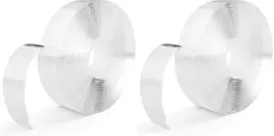 Double-Sided Tape Heavy Duty 16.5 FT x 1.18 in Clear Removable Mounting Tape for Walls, Carpet, Rugs, Posters Reusable, No-Residue, Indoor/Outdoor Nano Gel Grip (Pack of 2) Double-Sided Tape Heavy Duty 16.5 FT x 1.18 in Clear Removable Mounting Tape for Walls, Carpet, Rugs, Posters Reusable, No-Residue, Indoor/Outdoor Nano Gel Grip (Pack of 2)