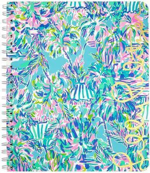 Large Notebook, Cabana Cocktail 11" x 9.5" Blue Spiral Journal with Durable Hardcover, 160 College Ruled Pages, Metal Spiral, and Pocket Page Large Notebook, Cabana Cocktail 11" x 9.5" Blue Spiral Journal with Durable Hardcover, 160 College Ruled Pages, Metal Spiral, and Pocket Page