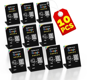 Google Review Stand (10 PCS)- Boost Reviews w/Reusable Google Review Tap Card Stand & QR Code Stand -No App, No Subscription-Android & iPhone Compatible -Boost Google Reviews for Online Growth Google Review Stand (10 PCS)- Boost Reviews w/Reusable Google Review Tap Card Stand & QR Code Stand -No App, No Subscription-Android & iPhone Compatible -Boost Google Reviews for Online Growth