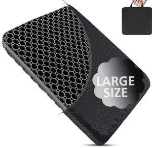 Seat Cushion, Gel Seat Cushion for Long Sitting Back Pain, Sciatica, Tailbone Pain Relief Pad, 19in Seat Cushion for Office Chair, Wheelchair Cushion, Car Cushion, Long Trips Seat Cushion, Gel Seat Cushion for Long Sitting Back Pain, Sciatica, Tailbone Pain Relief Pad, 19in Seat Cushion for Office Chair, Wheelchair Cushion, Car Cushion, Long Trips