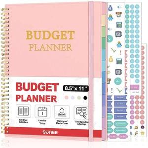 Budget Planner - Monthly Budget Book with Expense Tracker Notebook, A4(8.5" x 11") Undated 12 Month Bill Organizer & Finance Planner to Manage Your Money, Account Book with Colorful Tab, Pink Budget Planner - Monthly Budget Book with Expense Tracker Notebook, A4(8.5" x 11") Undated 12 Month Bill Organizer & Finance Planner to Manage Your Money, Account Book with Colorful Tab, Pink