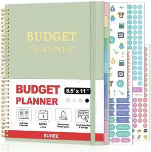 Budget Planner - Monthly Budget Book with Expense Tracker Notebook, A4(8.5" x 11") Undated 12 Month Bill Organizer & Finance Planner to Manage Your Money, Account Book with Colorful Tab, Green Budget Planner - Monthly Budget Book with Expense Tracker Notebook, A4(8.5" x 11") Undated 12 Month Bill Organizer & Finance Planner to Manage Your Money, Account Book with Colorful Tab, Green