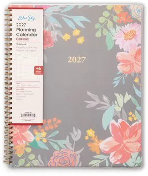 2027 Weekly & Monthly Planner Calendar, 8.5"x11", Sophie January 2027 - December 2027, Flexible Cover, Durable Twin Wire Binding, Laminated Tabs, Storage Pocket 2027 Weekly & Monthly Planner Calendar, 8.5"x11", Sophie January 2027 - December 2027, Flexible Cover, Durable Twin Wire Binding, Laminated Tabs, Storage Pocket