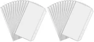 12pcs A6 Size Binder Pockets 6 Holes Budget Cash Envelopes for Budgeting, Clear Zipper Folders Loose Leaf Bags for A6 6-Ring Budget Binder, Waterproof PVC Document Pouch Filing Bags (Pack of 2) 12pcs A6 Size Binder Pockets 6 Holes Budget Cash Envelopes for Budgeting, Clear Zipper Folders Loose Leaf Bags for A6 6-Ring Budget Binder, Waterproof PVC Document Pouch Filing Bags (Pack of 2)