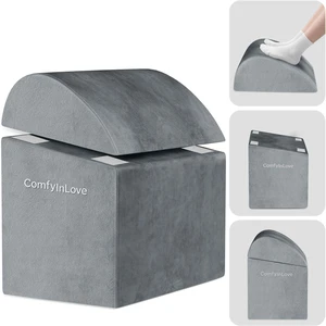 Foot Rest for Under Desk with 3 Heights, Foot Stool, Light Grey Memory foam adjustable footrest, Ergonomic leg elevation, Non-slip Bottom, Washable Cover, Desk Office Home Car Coach Bed Foot Rest for Under Desk with 3 Heights, Foot Stool, Light Grey Memory foam adjustable footrest, Ergonomic leg elevation, Non-slip Bottom, Washable Cover, Desk Office Home Car Coach Bed