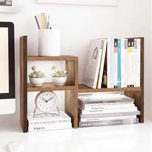 Adjustable Wood Desktop Display Shelf Natural Wood Tone Wooden Desk Organizer, Cute Dorm & Cubicle Decor. Stores Makeup & Mini Plants, Space-Saving Storage for Small College Rooms Adjustable Wood Desktop Display Shelf Natural Wood Tone Wooden Desk Organizer, Cute Dorm & Cubicle Decor. Stores Makeup & Mini Plants, Space-Saving Storage for Small College Rooms