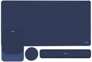 Keyboard Mouse Pad Set, Large Gaming Mouse Pad&Keyboard Wrist Rest Rectangular Mousepad with Wrist Rest&Coaster, Ergonomic Non-Slip&Easy Typing Pad with Curved Silicone Lining, Navy Blue Keyboard Mouse Pad Set, Large Gaming Mouse Pad&Keyboard Wrist Rest Rectangular Mousepad with Wrist Rest&Coaster, Ergonomic Non-Slip&Easy Typing Pad with Curved Silicone Lining, Navy Blue