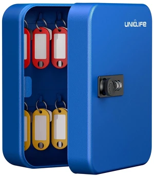 20 Position Key Cabinet with Combination Lock Resettable Blue Digital Security Storage Box Steel Key Organizer with Colorful Key Tag Labels Stickers and Hooks 20 Position Key Cabinet with Combination Lock Resettable Blue Digital Security Storage Box Steel Key Organizer with Colorful Key Tag Labels Stickers and Hooks