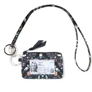 Lanyard Wallet for Women, ID Card Holder, Lanyards for ID Badges, Floral Zip ID Case Keychain Small Coin Purse for Cards, Cash, Work, Travel, Cruise, Teachers, Students, Kids, Black Lanyard Wallet for Women, ID Card Holder, Lanyards for ID Badges, Floral Zip ID Case Keychain Small Coin Purse for Cards, Cash, Work, Travel, Cruise, Teachers, Students, Kids, Black