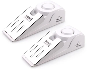 Door Stop Alarm with 120DB Siren Door Stop for Home & Travel (White) (Pack of 2) Door Stop Alarm with 120DB Siren Door Stop for Home & Travel (White) (Pack of 2)