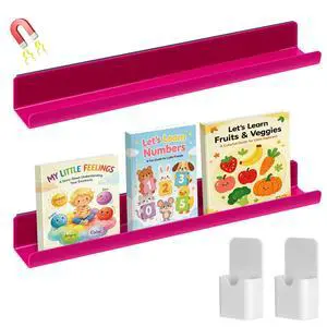 17" Acrylic Magnetic Book Shelf & Pen Holder Sets for Whiteboard White Board Accessories, Classroom Must Haves, Stable Books Display Shelves, Teacher Essentials, Holds up to 8 lbs, Rose Red 17" Acrylic Magnetic Book Shelf & Pen Holder Sets for Whiteboard White Board Accessories, Classroom Must Haves, Stable Books Display Shelves, Teacher Essentials, Holds up to 8 lbs, Rose Red