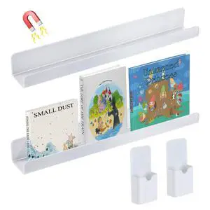17" Acrylic Magnetic Book Shelf & Pen Holder Sets for Whiteboard White Board Accessories, Classroom Must Haves, Stable Books Display Shelves, Teacher Essentials, Holds up to 8 lbs, White 17" Acrylic Magnetic Book Shelf & Pen Holder Sets for Whiteboard White Board Accessories, Classroom Must Haves, Stable Books Display Shelves, Teacher Essentials, Holds up to 8 lbs, White