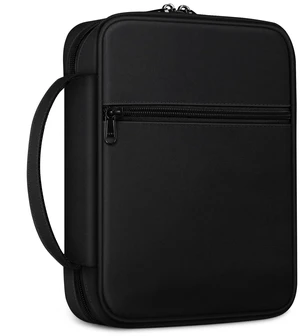 Bible Cover, Carrying Book Case Bible Bag with Handle Church Protective with Zippered Pocket, Gift for Mother Lady Women Men, Black Bible Cover, Carrying Book Case Bible Bag with Handle Church Protective with Zippered Pocket, Gift for Mother Lady Women Men, Black