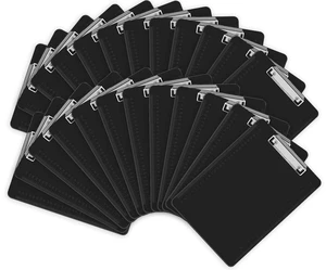 25 Pack Plastic Clipboards, Black, A4 Letter Size, 12.5 x 9 Inch 25 Pack Plastic Clipboards, Black, A4 Letter Size, 12.5 x 9 Inch