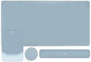 Keyboard Mouse Pad Set, Large Gaming Mouse Pad&Keyboard Wrist Rest Rectangular Mousepad with Wrist Rest&Coaster, Ergonomic Non-Slip&Easy Typing Pad with Curved Silicone Lining, Aquamarine Keyboard Mouse Pad Set, Large Gaming Mouse Pad&Keyboard Wrist Rest Rectangular Mousepad with Wrist Rest&Coaster, Ergonomic Non-Slip&Easy Typing Pad with Curved Silicone Lining, Aquamarine