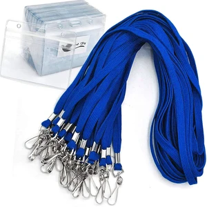 Name Tags Blue Lanyards/Badge Holder Pairs Woven Round Lanyard & Horizontal Sealable Waterproof Clear Plastic ID Card Lanyards with id Holder Name Badges (Blue, 50 Pack) Name Tags Blue Lanyards/Badge Holder Pairs Woven Round Lanyard & Horizontal Sealable Waterproof Clear Plastic ID Card Lanyards with id Holder Name Badges (Blue, 50 Pack)