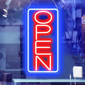 22" X 11" Led Neon Open Signs for Business 12V/2A Ultra Bright Led Neon Open Signs Plug In Electric Light Up Open Sign with ON/OFF Switch for Bar Salon Coffee Stores Club Hotel (Vertical) 22" X 11" Led Neon Open Signs for Business 12V/2A Ultra Bright Led Neon Open Signs Plug In Electric Light Up Open Sign with ON/OFF Switch for Bar Salon Coffee Stores Club Hotel (Vertical)