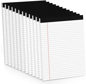 12 Pack Note Pads 8.5 x 11, White Legal Pads 8.5 x 11 Wide Ruled Lined Writing Pads Legal Notepads Legal Ruled Lined Paper Pads 8.5 x 11 Inch 30 Sheets Per Writing Pad for School, Office, Home 12 Pack Note Pads 8.5 x 11, White Legal Pads 8.5 x 11 Wide Ruled Lined Writing Pads Legal Notepads Legal Ruled Lined Paper Pads 8.5 x 11 Inch 30 Sheets Per Writing Pad for School, Office, Home