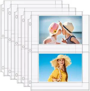 60 Pack 4x6 Photo Sleeves for 3 Ring Binder (240 Pictures),2 Pocket Heavy-Duty Archival Page Protectors, Clear Photo Album Refill Pages, Plastic Postcard Sleeves, Recipe Card Binder Inserts 60 Pack 4x6 Photo Sleeves for 3 Ring Binder (240 Pictures),2 Pocket Heavy-Duty Archival Page Protectors, Clear Photo Album Refill Pages, Plastic Postcard Sleeves, Recipe Card Binder Inserts
