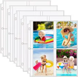 60 Pack Photo Sleeves for 3 Ring Binder (480 Pictures), 3.5x5 in Heavy-Duty Archival Page Protectors, 4-Pocket Clear Photo Album Refill Pages, Plastic Seed Packet Sleeves, Acid-Free 60 Pack Photo Sleeves for 3 Ring Binder (480 Pictures), 3.5x5 in Heavy-Duty Archival Page Protectors, 4-Pocket Clear Photo Album Refill Pages, Plastic Seed Packet Sleeves, Acid-Free